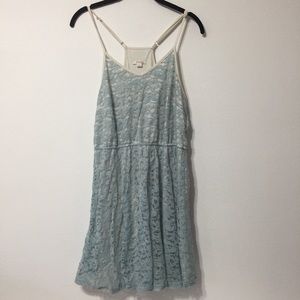 PINKY Lace fit and flair dress in light blue